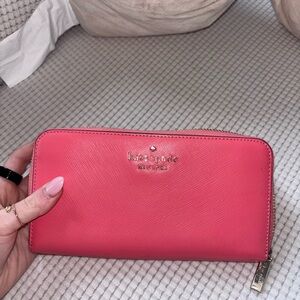 Kate Spade Vibrant Pink Zip Wallet